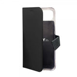 Celly iPhone 15 Plus Suojakotelo Wally Wallet Case Musta