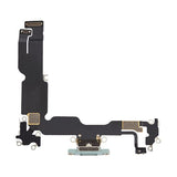 iPhone 15 Plus latausliitin joustokaapelilla - vihreä