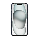 iPhone 15 Plus Suojakuori Hiilikuitukuviointi Sininen