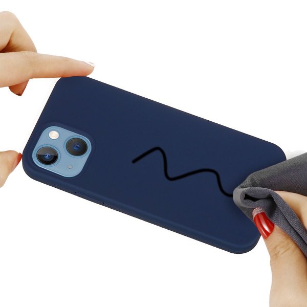 iPhone 15 Plus Silikonisuojakuori Sininen