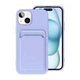 iPhone 15 Plus Suojakuori Korttipidike Violetti