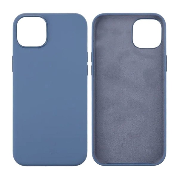 Rvelon iPhone 15 Plus silikonisuojakuori vaaleansininen