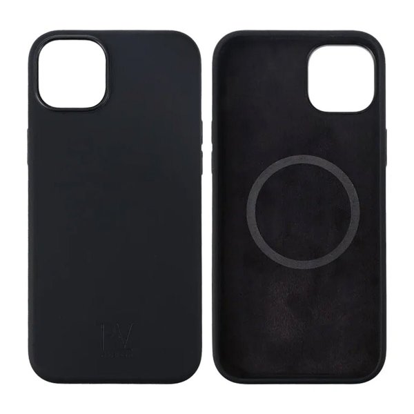 Rvelon iPhone 15 Plus Kuori Silikoni MagSafe Musta