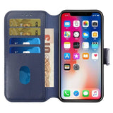 Rvelon iPhone 15 Plus Kotelo Aitoa Nahkaa Sininen