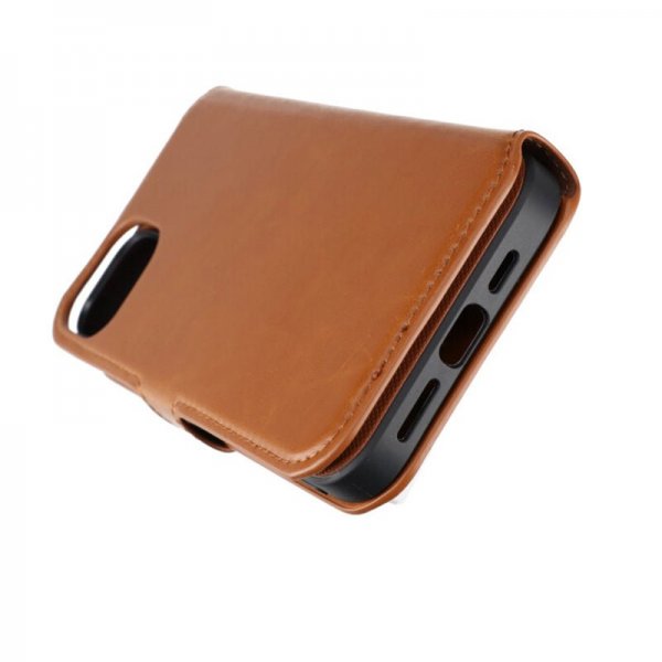 Rvelon iPhone 15 Plus -kotelo, magneettinen irrotettava kuori, ruskea