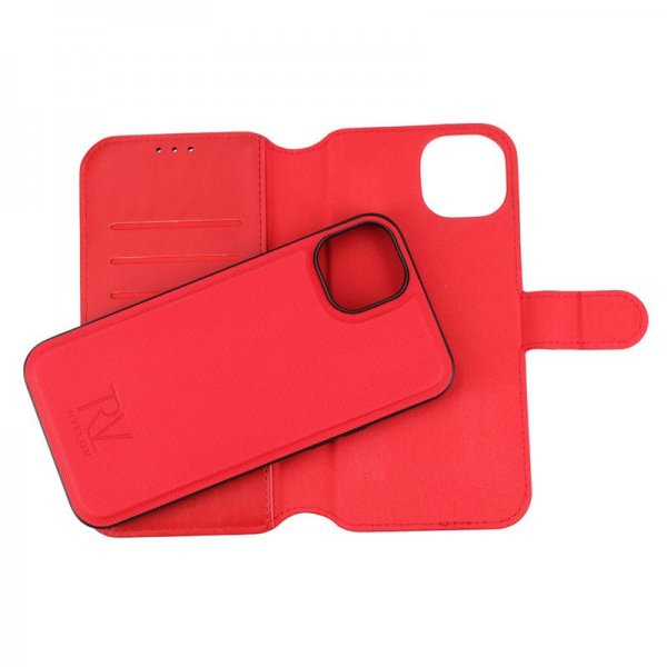 Rvelon iPhone 15 Plus Kotelo Magneettisesti Irrotettava Kuori Punainen