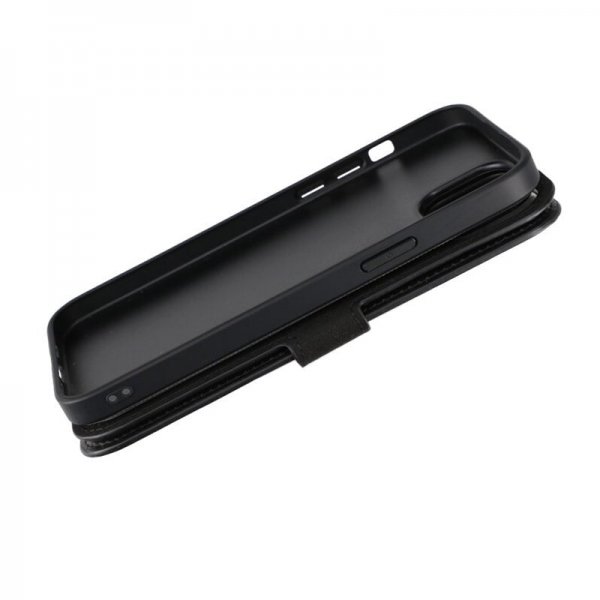 Rvelon iPhone 15 Plus -kotelo Magneettinen irrotettava kuori, musta