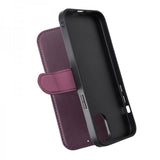 Rvelon iPhone 15 Plus -kotelo, 4 korttipaikkaa, MagSafe, violetti