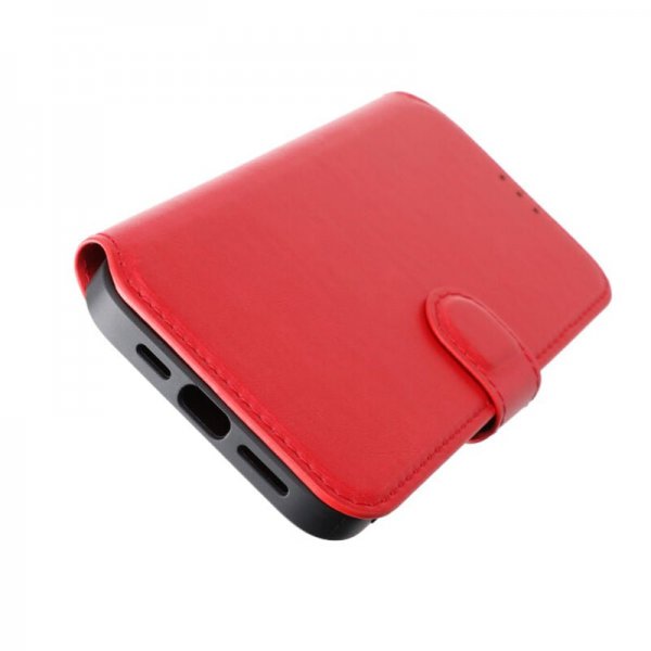 Rvelon iPhone 15 Plus -kotelo, 4 korttipaikkaa, MagSafe, punainen