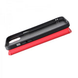 Rvelon iPhone 15 Plus -kotelo, 4 korttipaikkaa, MagSafe, punainen