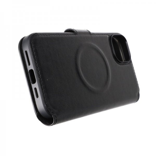 Rvelon iPhone 15 Plus Kotelo 4 Korttipaikkaa MagSafe Musta