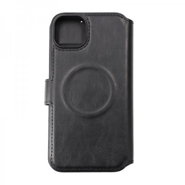 Rvelon iPhone 15 Plus Kotelo 4 Korttipaikkaa MagSafe Musta