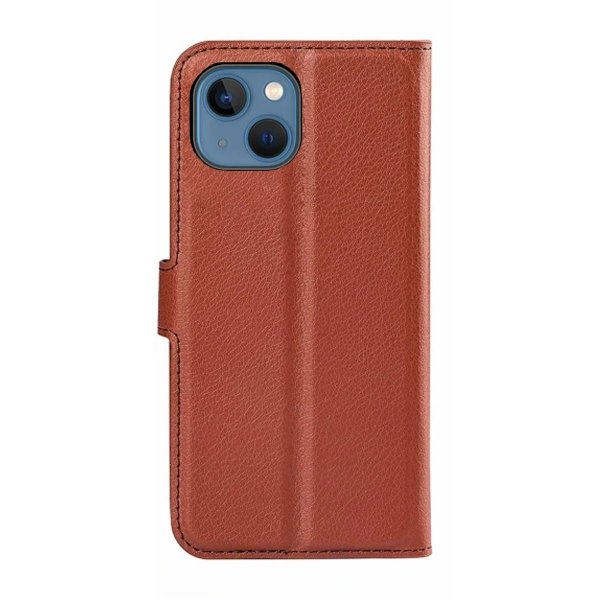 iPhone 15 Plus Suojakotelo Jalustalla Ruskea