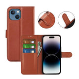 iPhone 15 Plus Suojakotelo Jalustalla Ruskea