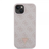 Guess iPhone 15 Plus Suojakuori 4G Metal Triangle Strass Vaaleanpunainen
