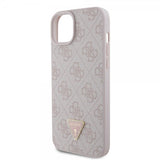 Guess iPhone 15 Plus Suojakuori 4G Metal Triangle Strass Vaaleanpunainen