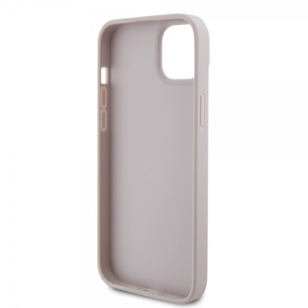 Guess iPhone 15 Plus Suojakuori 4G Metal Triangle Strass Vaaleanpunainen