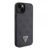 Guess iPhone 15 Plus Suojakuori 4G Metal Triangle Strass Musta