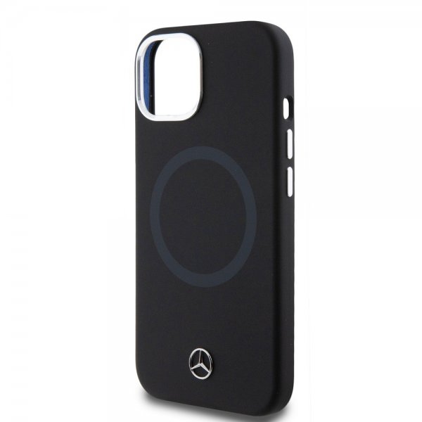 Mercedes Benz iPhone 15 Plus Suojakuori Bicolor MagSafe Musta