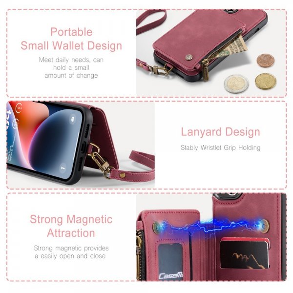 CaseMe iPhone 15 Plus C20 -sarjan kuori, punainen
