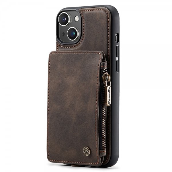 CaseMe iPhone 15 Plus Suojakuori C20-sarja Kahvi