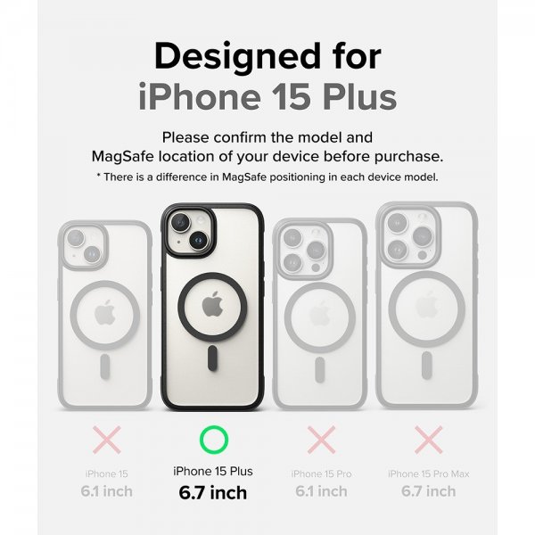Ringke iPhone 15 Plus Suojakuori Fusion Bold Magnetic Matte Black