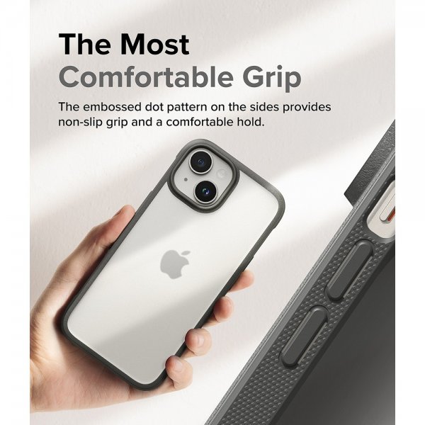 Ringke iPhone 15 Plus Suojakuori Fusion Bold Matta Harmaa