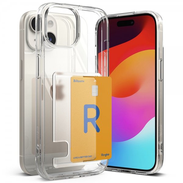 Ringke iPhone 15 Plus Suojakuori Fusion Card Clear