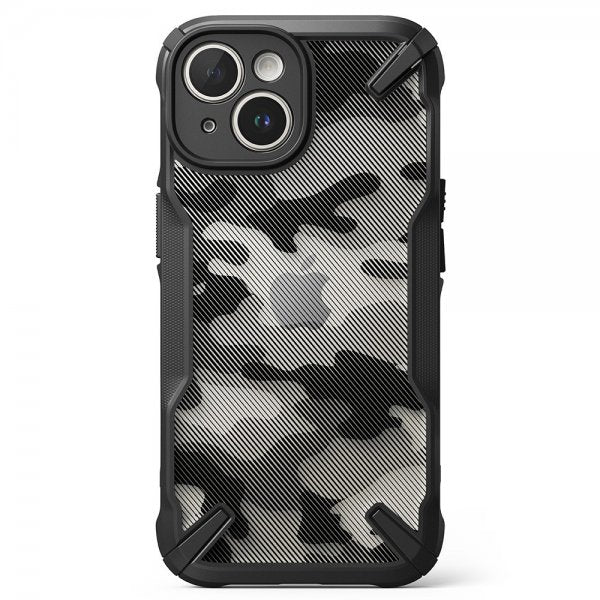 Ringke iPhone 15 Plus Suojakuori Fusion X Design Camo Black