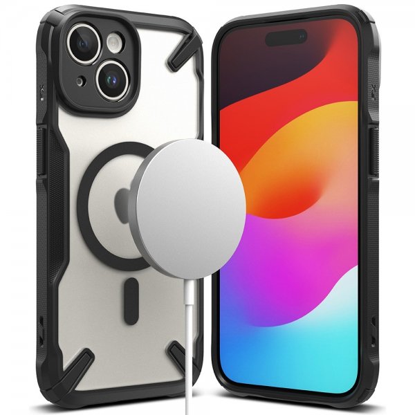 Ringke iPhone 15 Plus Suojakuori Fusion X Magnetic Matte Black