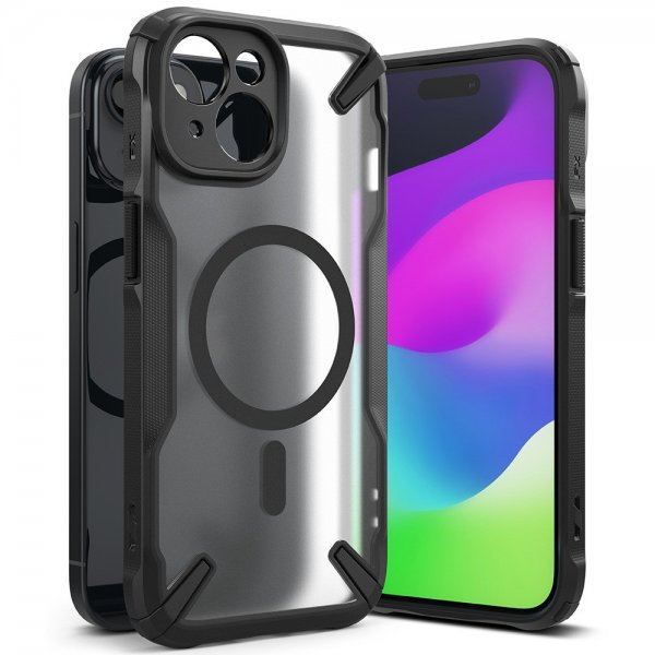 Ringke iPhone 15 Plus Suojakuori Fusion X Magnetic Matte Black