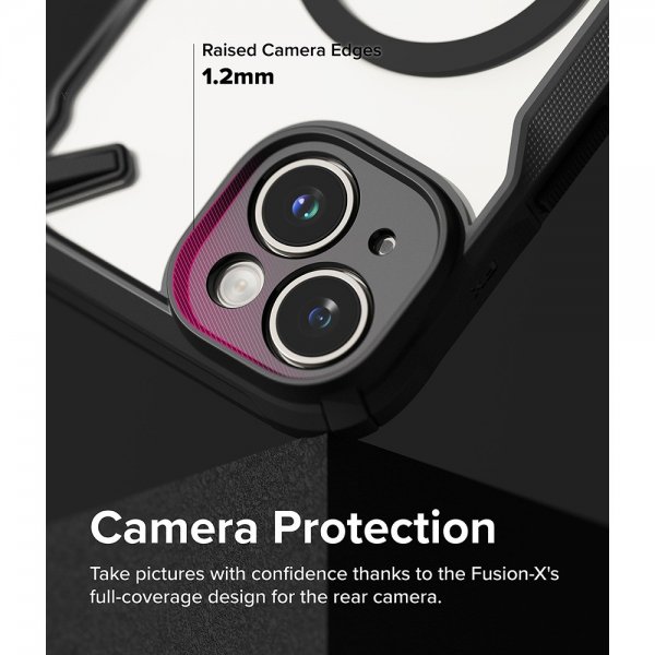 Ringke iPhone 15 Plus Suojakuori Fusion X Magnetic Matte Black