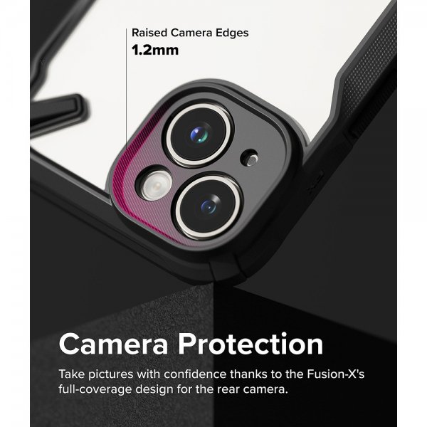 Ringke iPhone 15 Plus -suojakuori Fusion X Musta