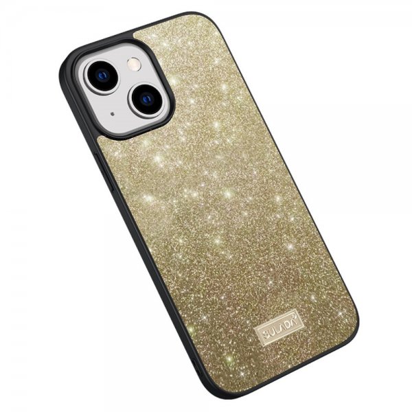 Sulada iPhone 15 Plus Suojakuori Glitter Kultainen