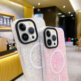 iPhone 15 Plus Suojakuori Kimaltava MagSafe Sininen