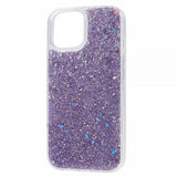 iPhone 15 Plus Suojakuori Kimallehileet Violetti