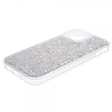 iPhone 15 Plus Suojakuori Glitterpaljeteilla Hopea
