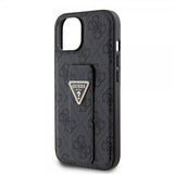 Guess iPhone 15 Plus Suojakuori Grip Stand -toiminnolla, musta