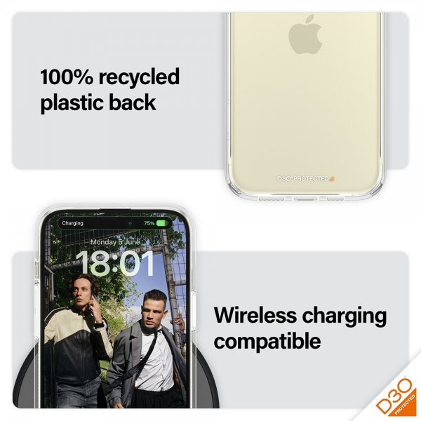 PanzerGlass iPhone 15 Plus -suojakuori HardCase D3O Transparent