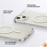PanzerGlass iPhone 15 Plus -suojakuori, HardCase MagSafe D3O, läpinäkyvä