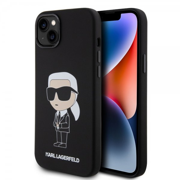Karl Lagerfeld iPhone 15 Plus -suojakuori Ikonik NFT Black
