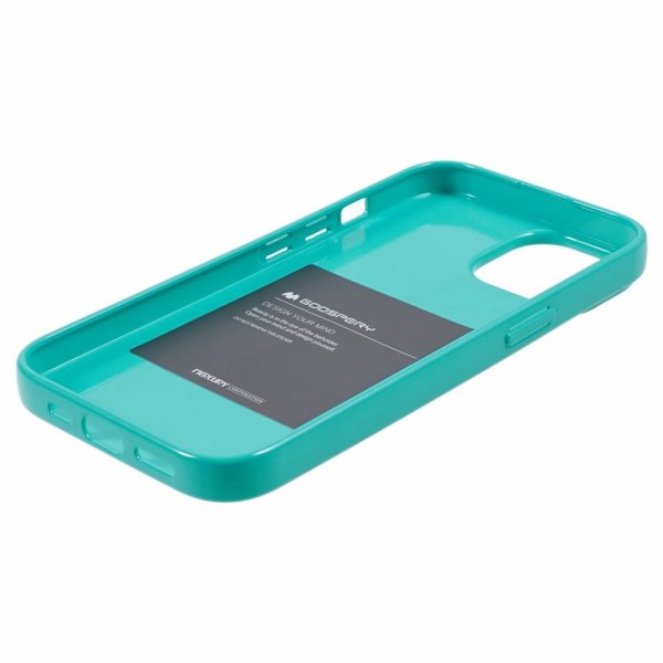 Mercury iPhone 15 Plus Suojakuori Jelly Glitter Syaani