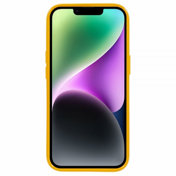 Mercury iPhone 15 Plus Suojakuori Jelly Glitter Keltainen