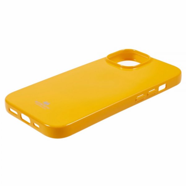 Mercury iPhone 15 Plus Suojakuori Jelly Glitter Keltainen