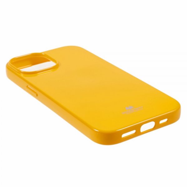 Mercury iPhone 15 Plus Suojakuori Jelly Glitter Keltainen