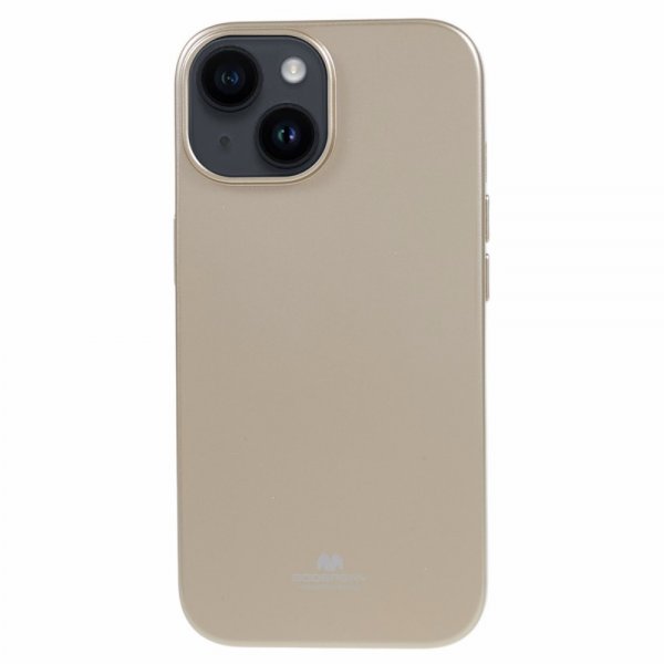 Mercury iPhone 15 Plus Suojakuori Jelly Glitter Kulta