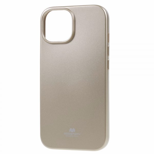 Mercury iPhone 15 Plus Suojakuori Jelly Glitter Kulta