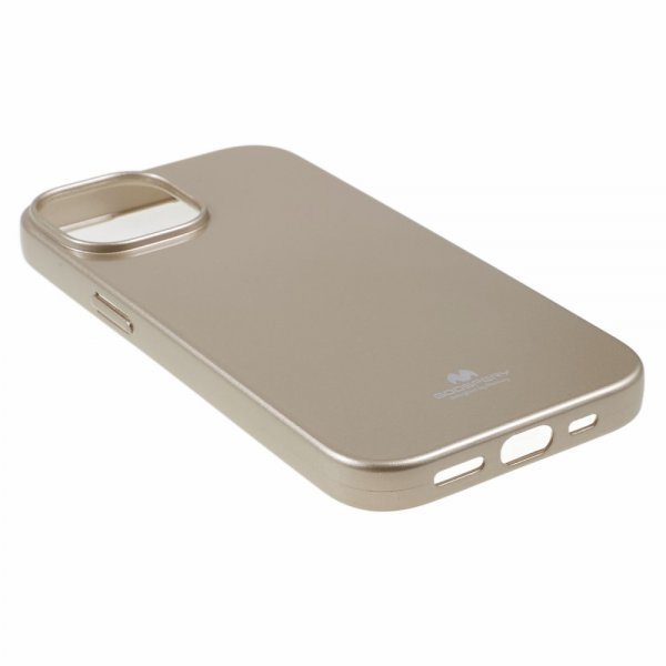 Mercury iPhone 15 Plus Suojakuori Jelly Glitter Kulta