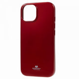 Mercury iPhone 15 Plus Suojakuori Jelly Glitter Punainen