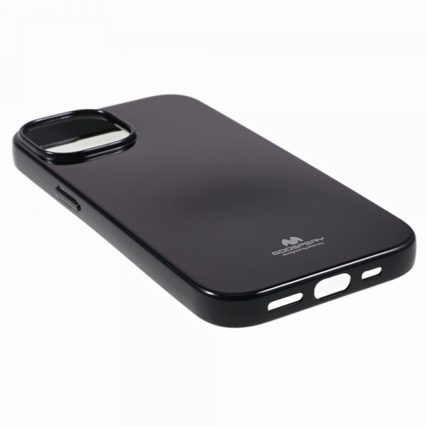 Mercury iPhone 15 Plus Suojakuori Jelly Glitter Musta